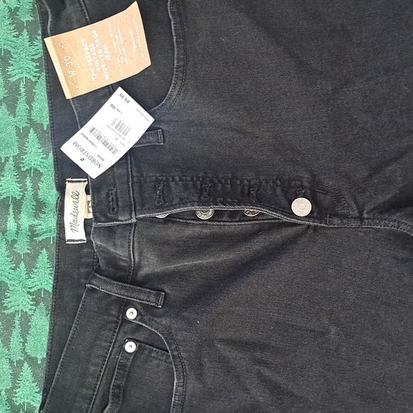 Nordstrom Denim - Madewell Nordstrom High Rise Black Jeans W30 Vintage New W/Tags Wide Leg Crop